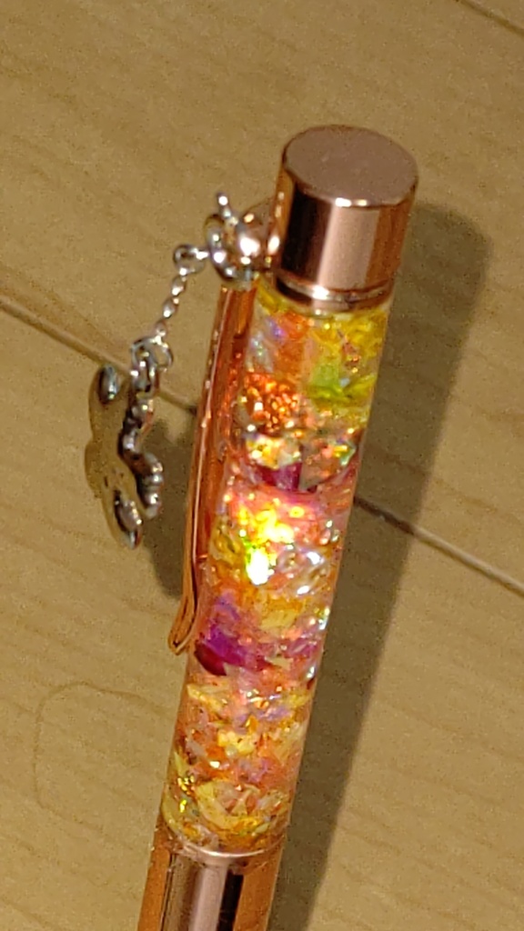 ハーバリウムボールペン　煉獄杏寿郎）