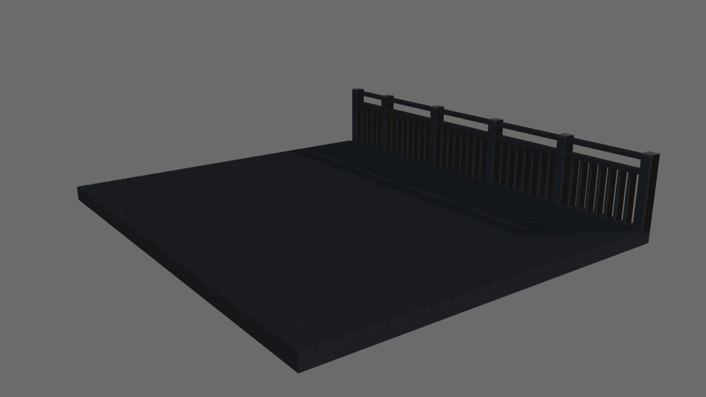ウッドデッキ 3Dモデル