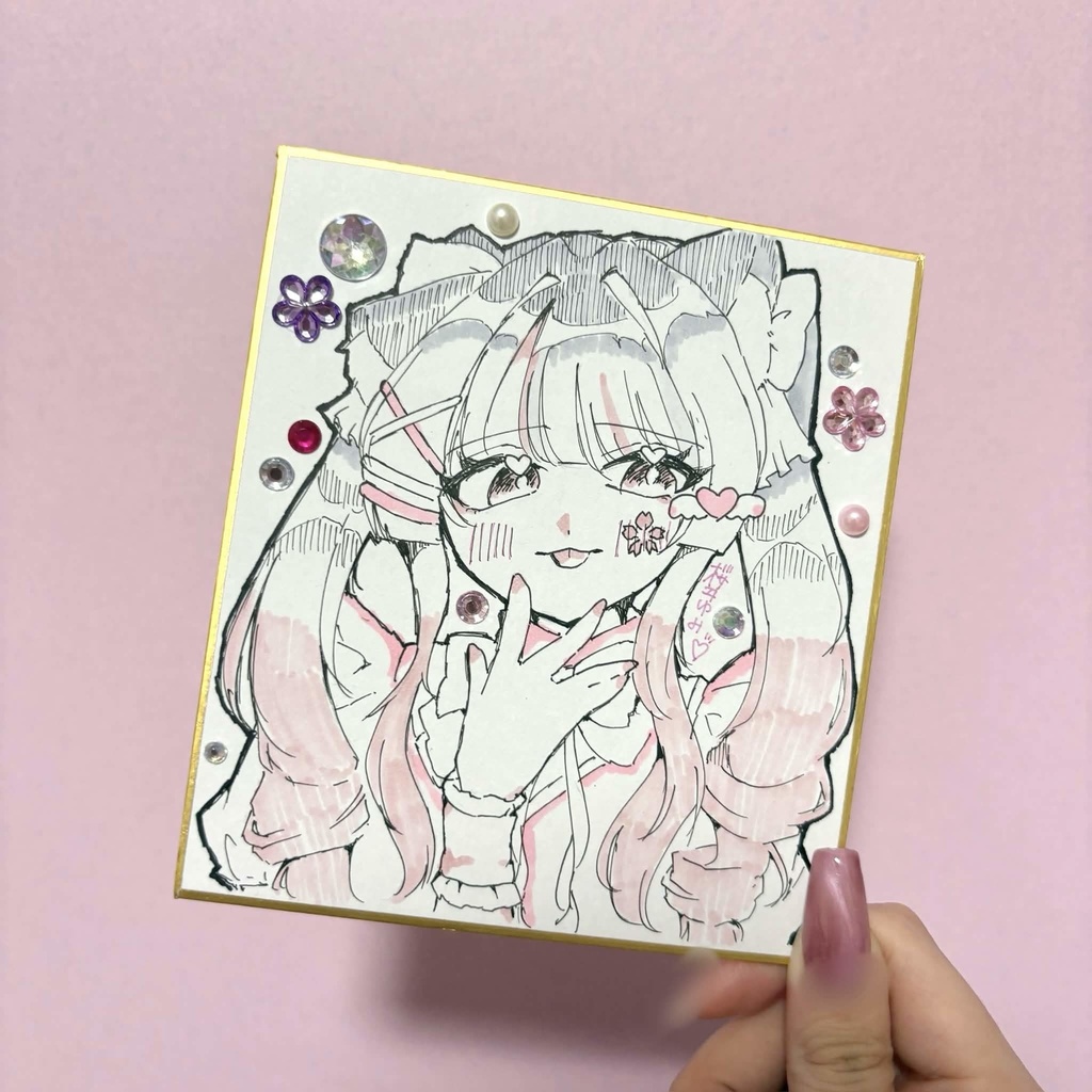 桜ヰゆみ ミニ色紙イラスト【限定1点】