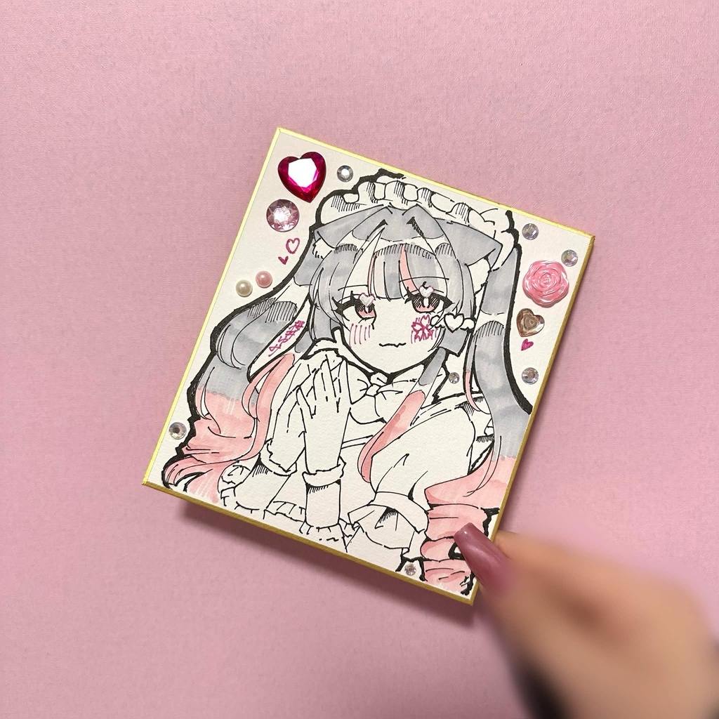 桜ヰゆみ ミニ色紙イラスト【限定1点】