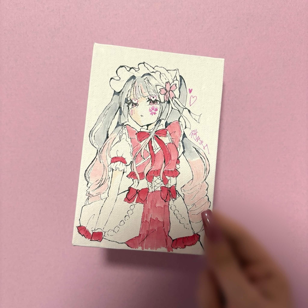 桜ヰゆみ キャンバスパネルイラスト【限定1点】