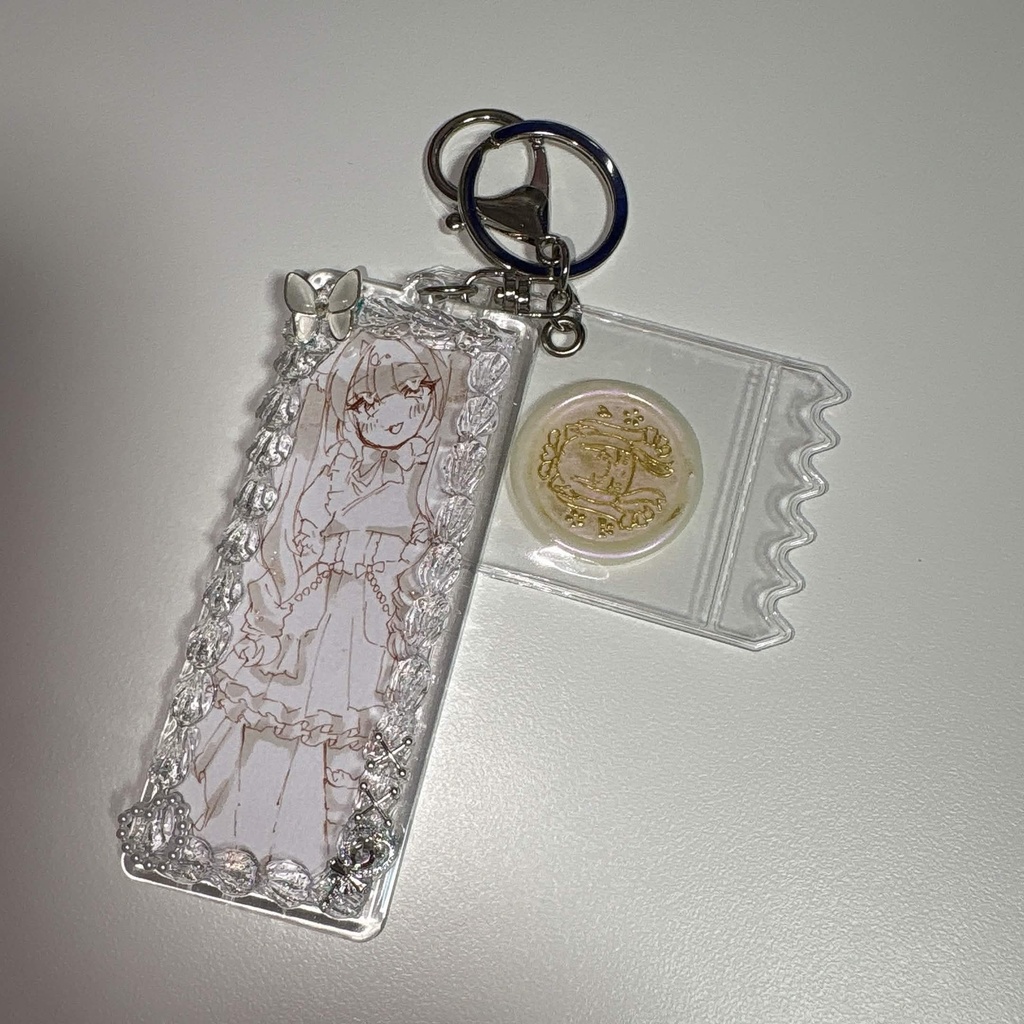 デコ原画キーホルダー 銀テサイズ【限定1点】