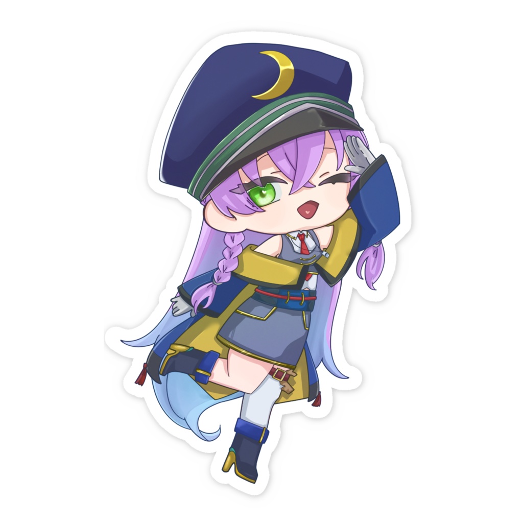 【2周年記念グッツ】スマホステッカー ver.駅長【みや】