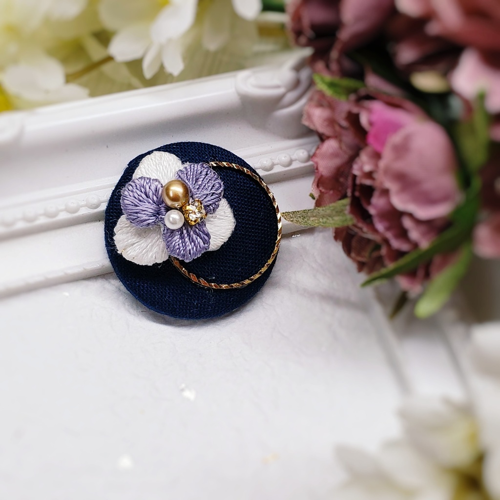 受注生産  セミオーダー 推し色で作る重ね花のアクセサリー
