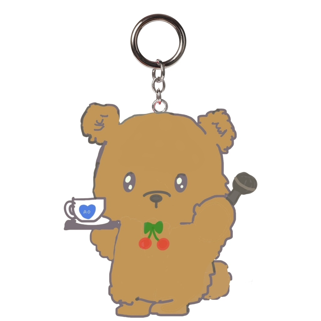aoくまちゃんキーホルダー