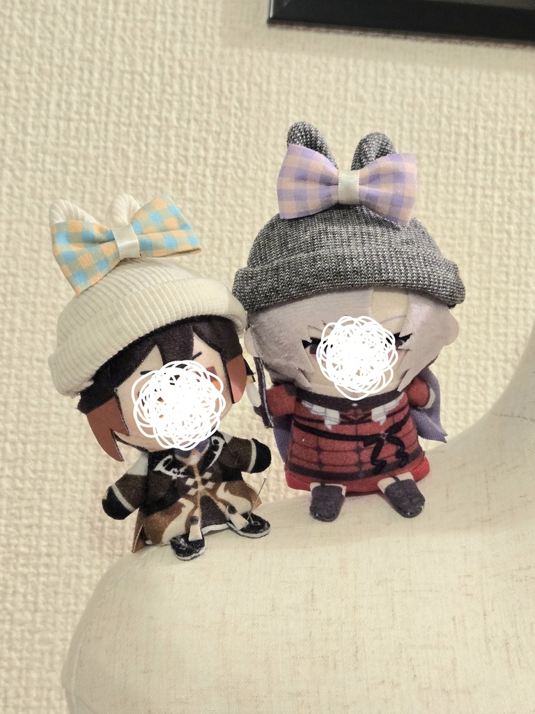 BIGリボンうさ耳帽子8cmぬい〜パペット用