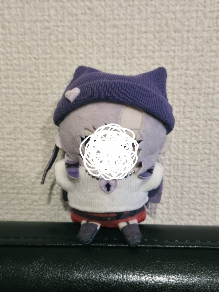 ハート付き猫耳ニット帽8cmぬい~パペット用