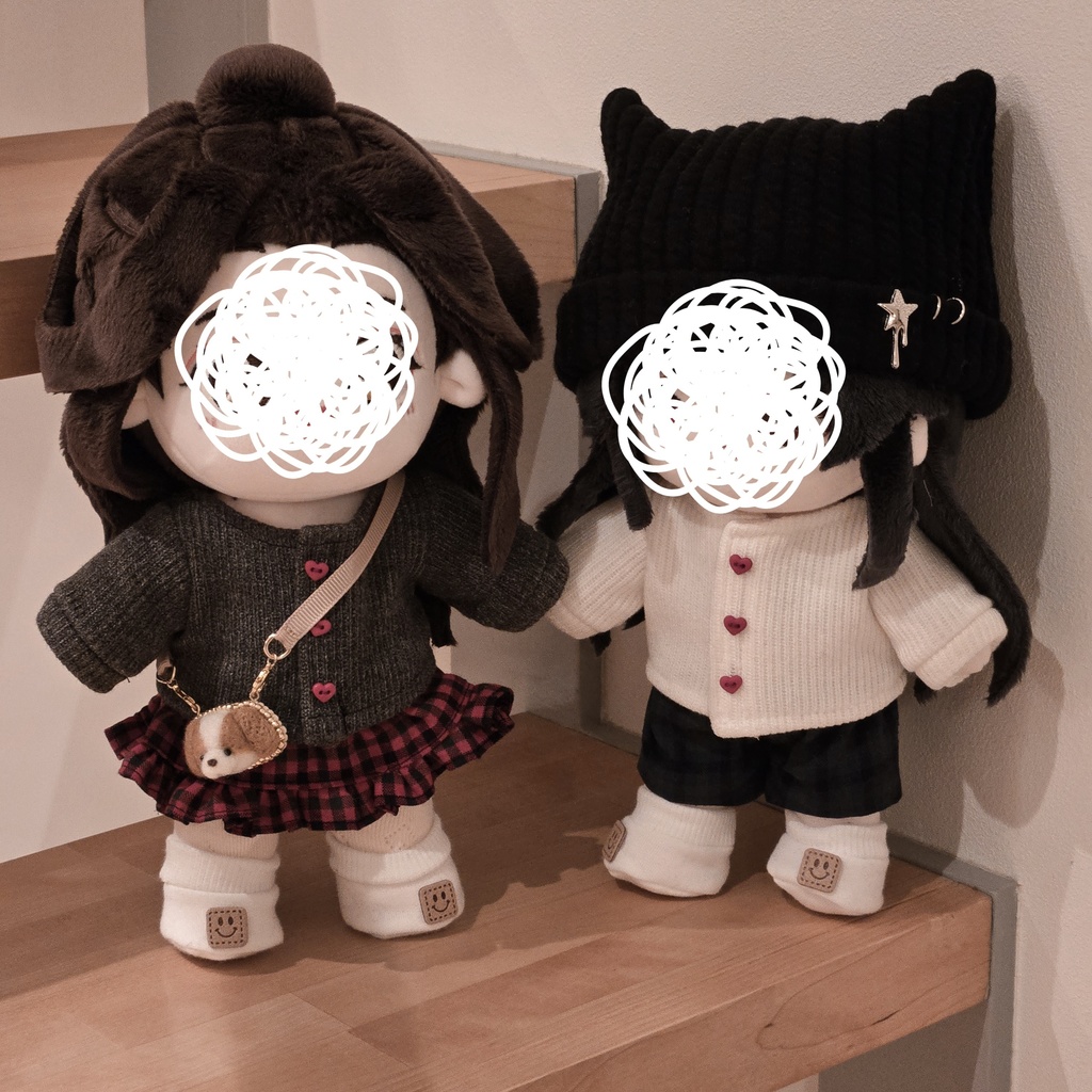 20cmぬい用猫耳ニット帽