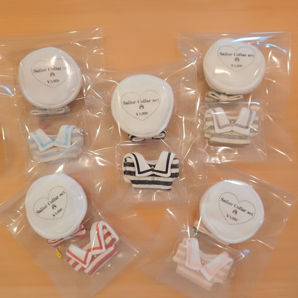8cmぬい用 セーラーカラー3点セット