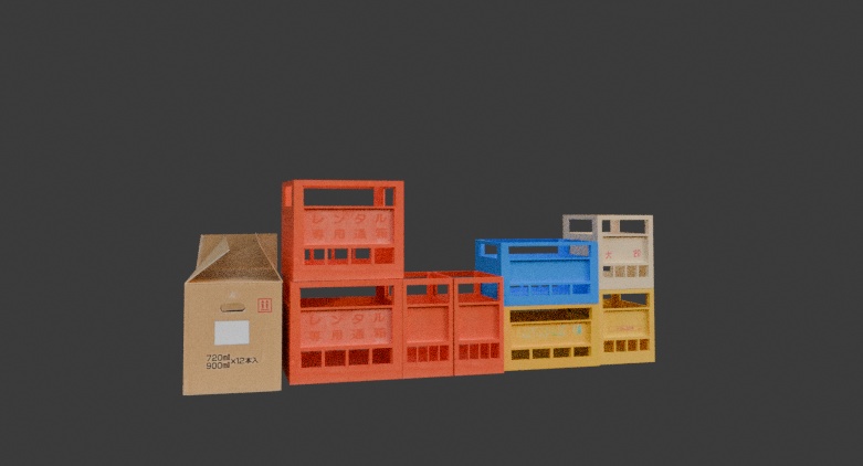 3Dモデル「路地が作れる33点セット」【VRChat向け】