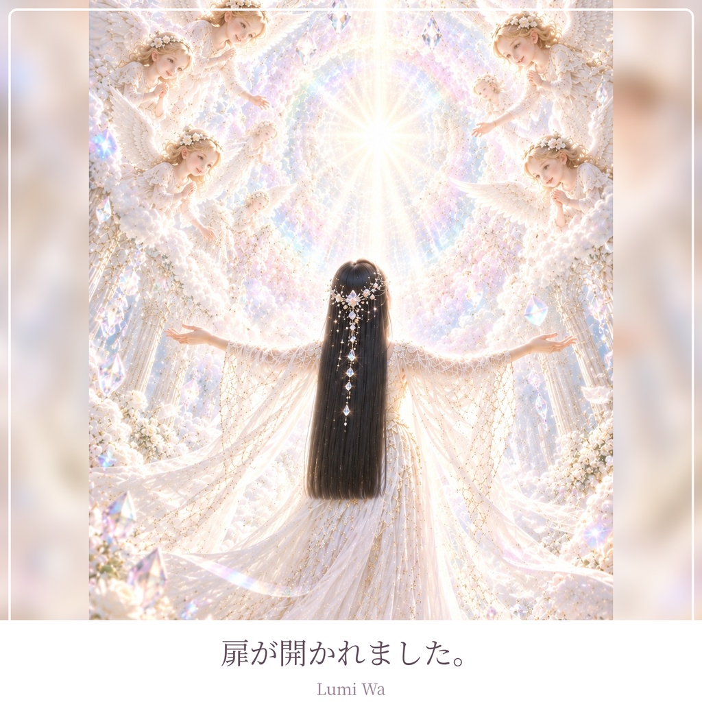 扉が開かれました　天使たちからのメッセージ| ヒーリングアート　癒し　デジタルアート　デジタルペーパー　光のアート　天使　エンジェル　人生の転機　愛　自己愛　セルフラブ