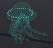 VRChat向け「key_jellyfish」発光ループアニメーション付き