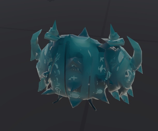 VRC向け_深海Δシリーズ_霜瑠(しもる)オーブシェル — Shimoru Orb Shell 光るループアニメーション付き