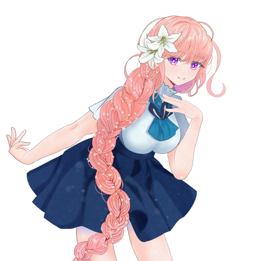 立ち絵素材置き場_ピンク髪の女の子