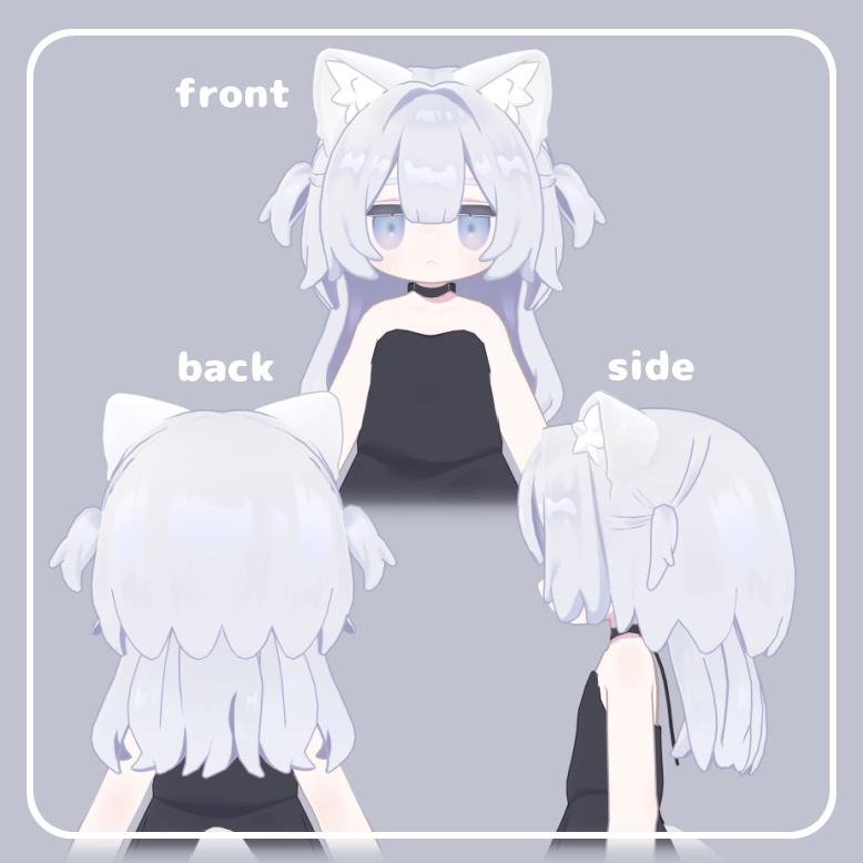 【3アバター対応】ふわふわハーフツイン