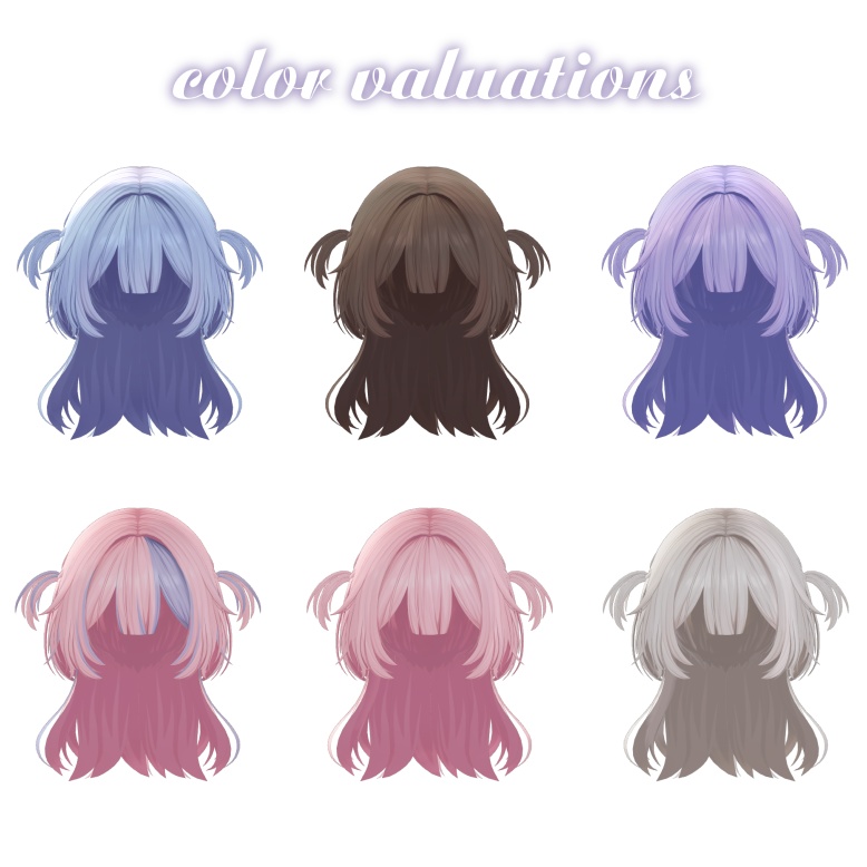 【11アバター対応】ふわふわハーフツイン2