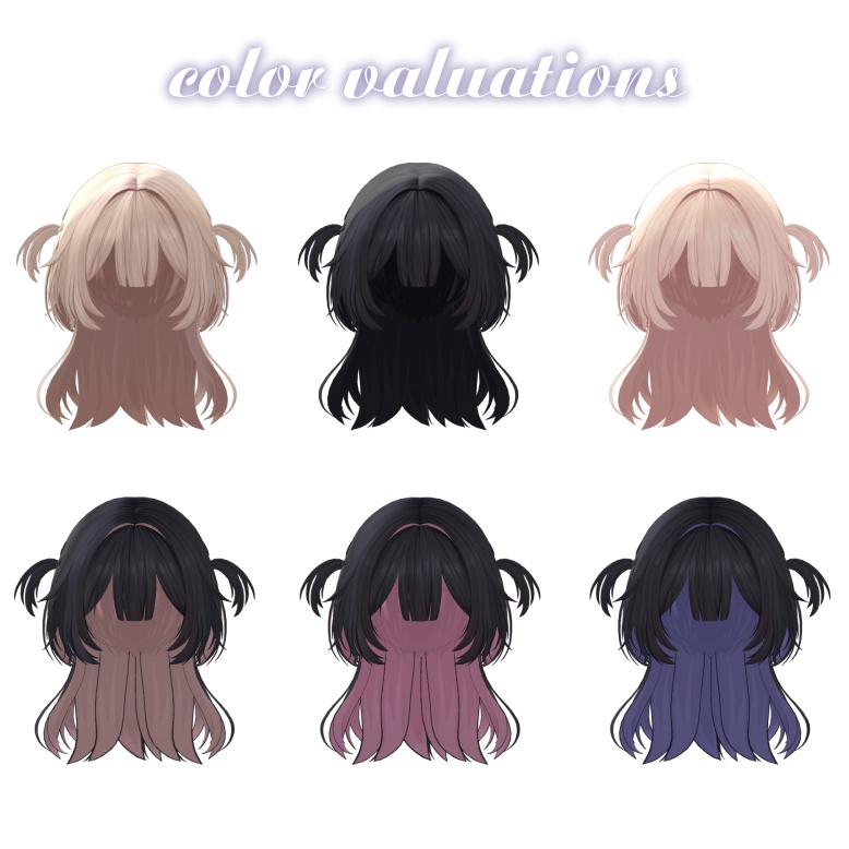 【11アバター対応】ふわふわハーフツイン2