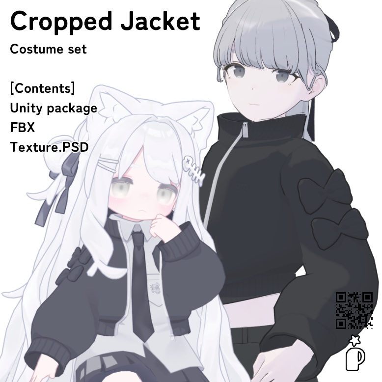 【7アバター対応】Cropped jacket