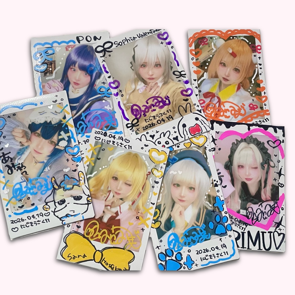 【にじそ11】自撮り「生チェキ」落書き付き