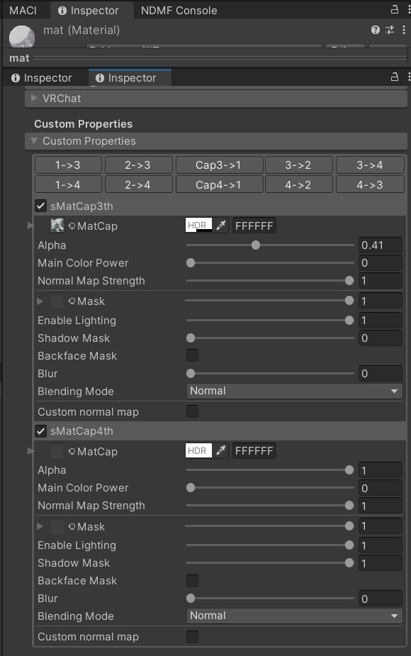 【lilToon Custom】ExMatcap Shader (3rd & 4th MatCap Extension)