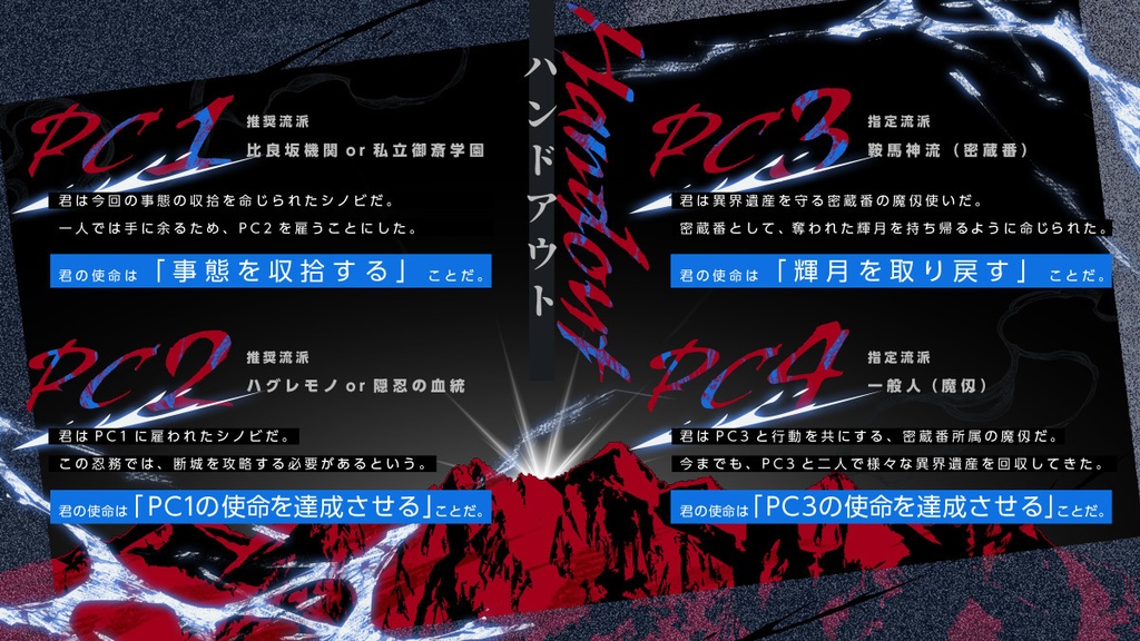 シノビガミ協力型断城シナリオ「MOONSONG」 SPLL:E223210