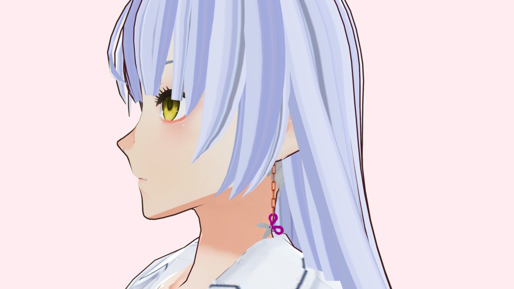 【VRchat】ハサミとチェーンのピアス【ピアス・イヤリング】