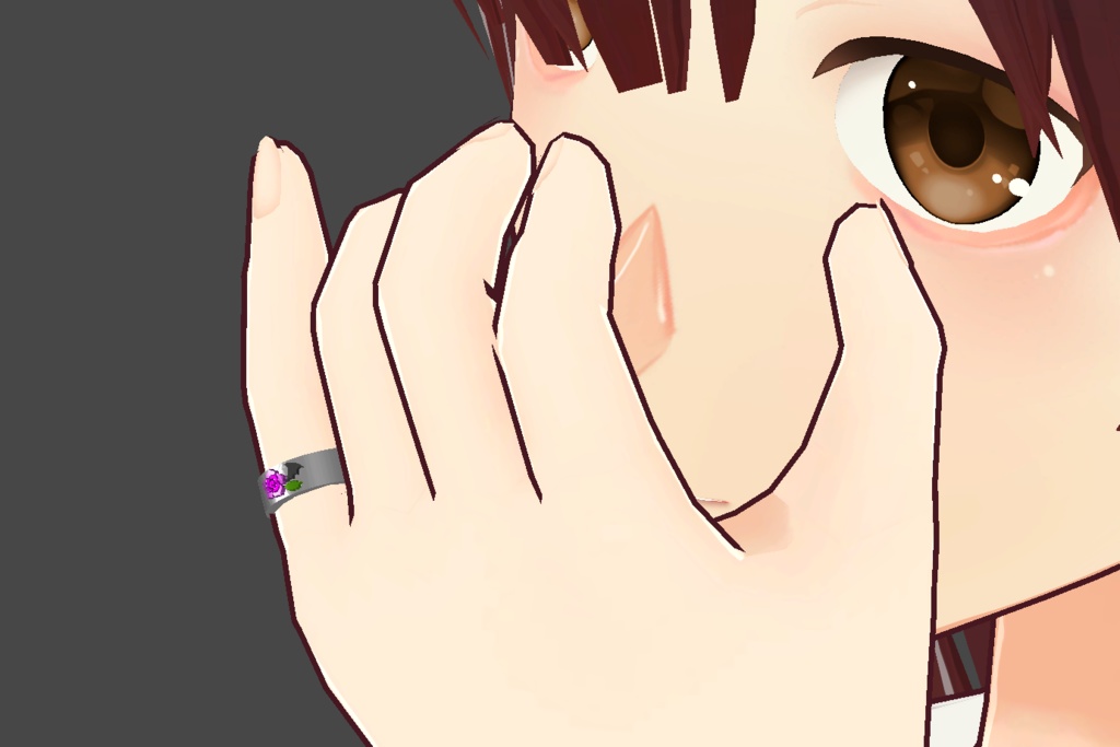 【VRchat】BatRose_2【指輪】※浮き出しVer