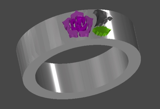 【VRchat】BatRose_2【指輪】※浮き出しVer