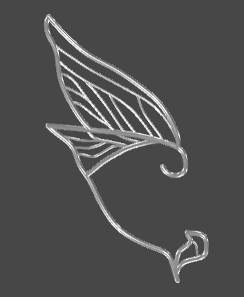 【VRchat】Flame Butterfly【イヤリング・ヘアピン】