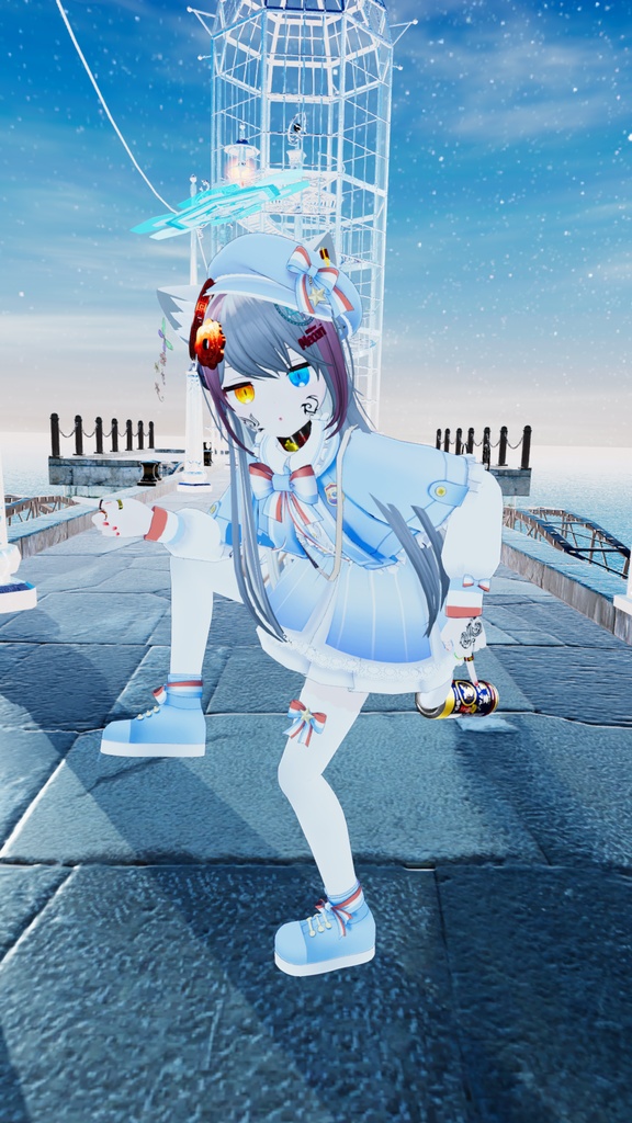 【VRchat】snow crystal HALO(回転します、パーティクル出ます)