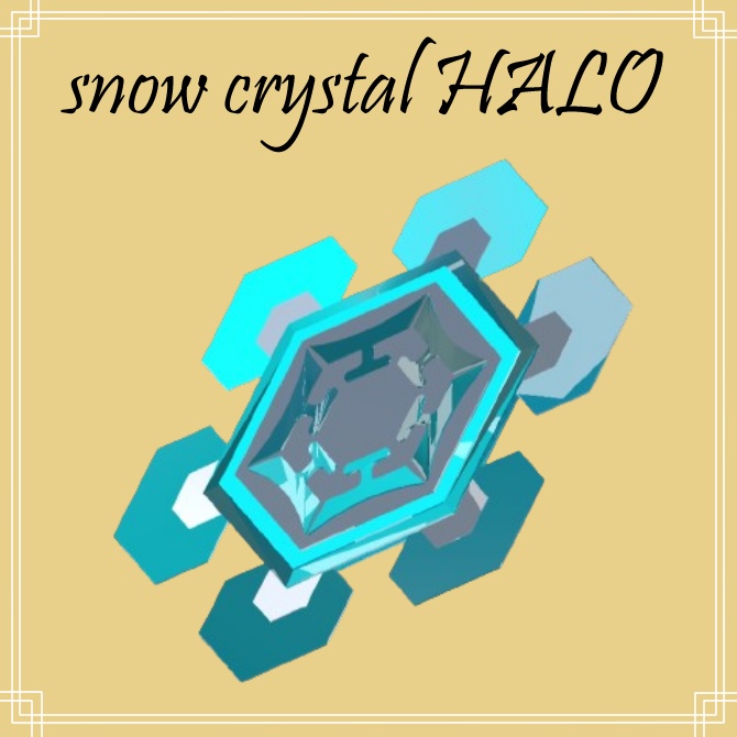 【VRchat】snow crystal HALO（回転します、パーティクル出ます）