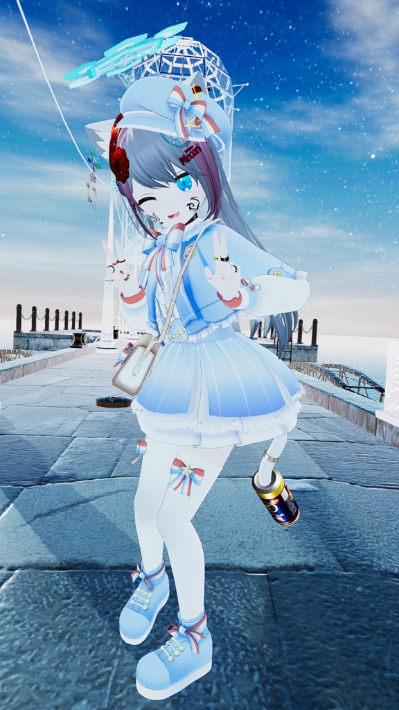 【VRchat】snow crystal HALO(回転します、パーティクル出ます)