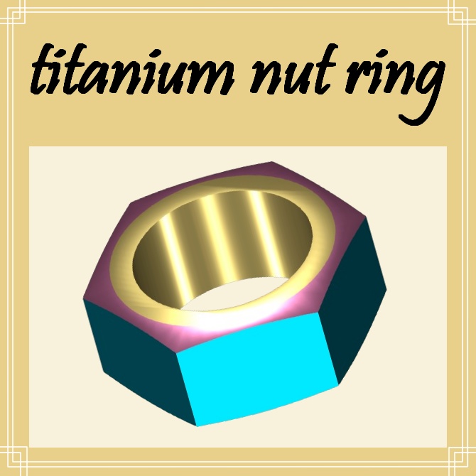 【VRchat】titanium nut ring【指輪】