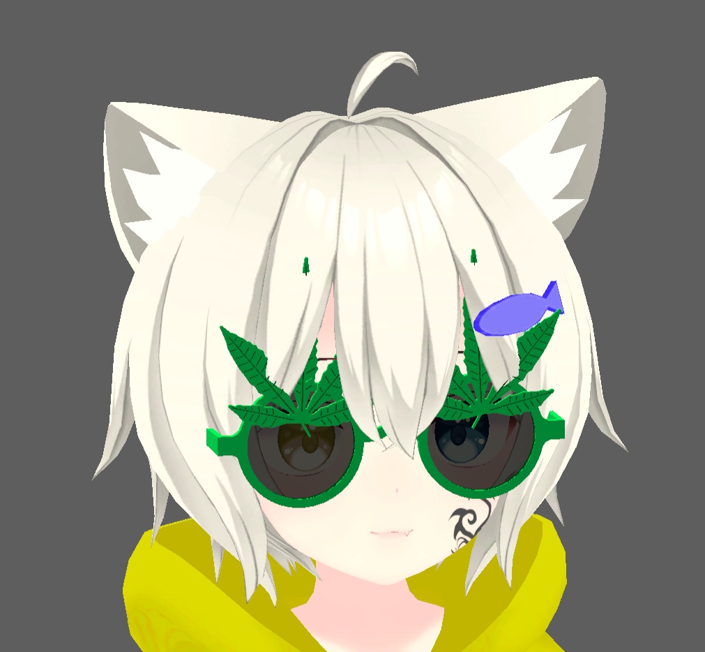 無料【VRchat】ガンジャグラス【サングラス】MA対応