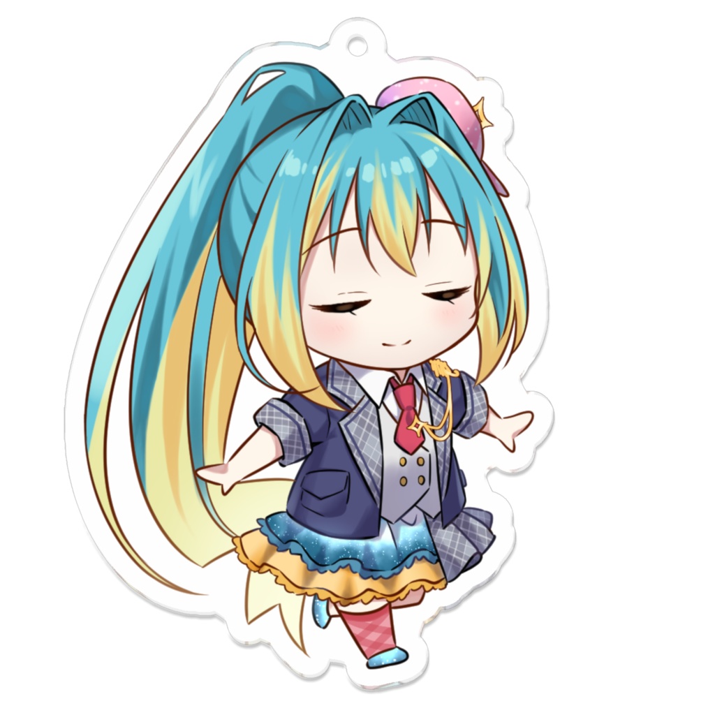 明色ぴかりSDアクリルキーホルダー(ほっとした顔)