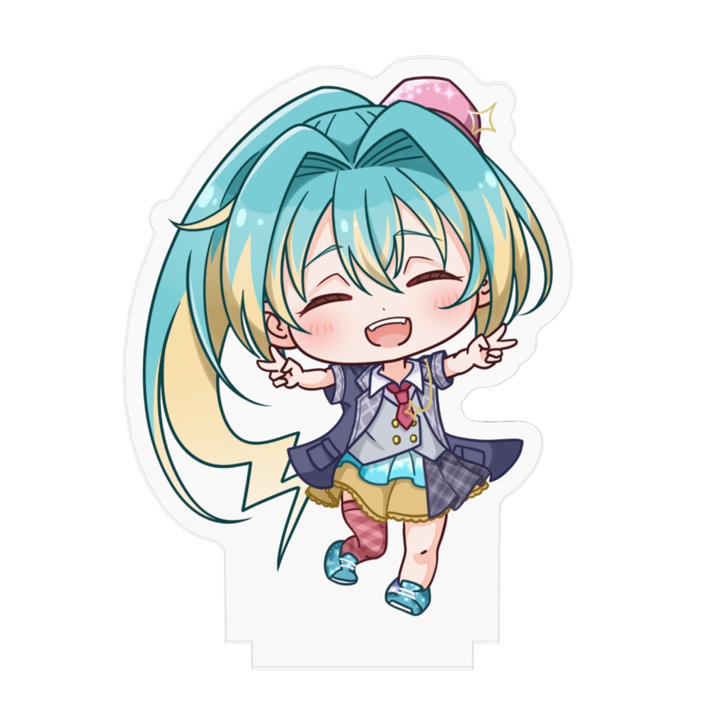 明色ぴかりアクリルスタンド-ダブルピース-