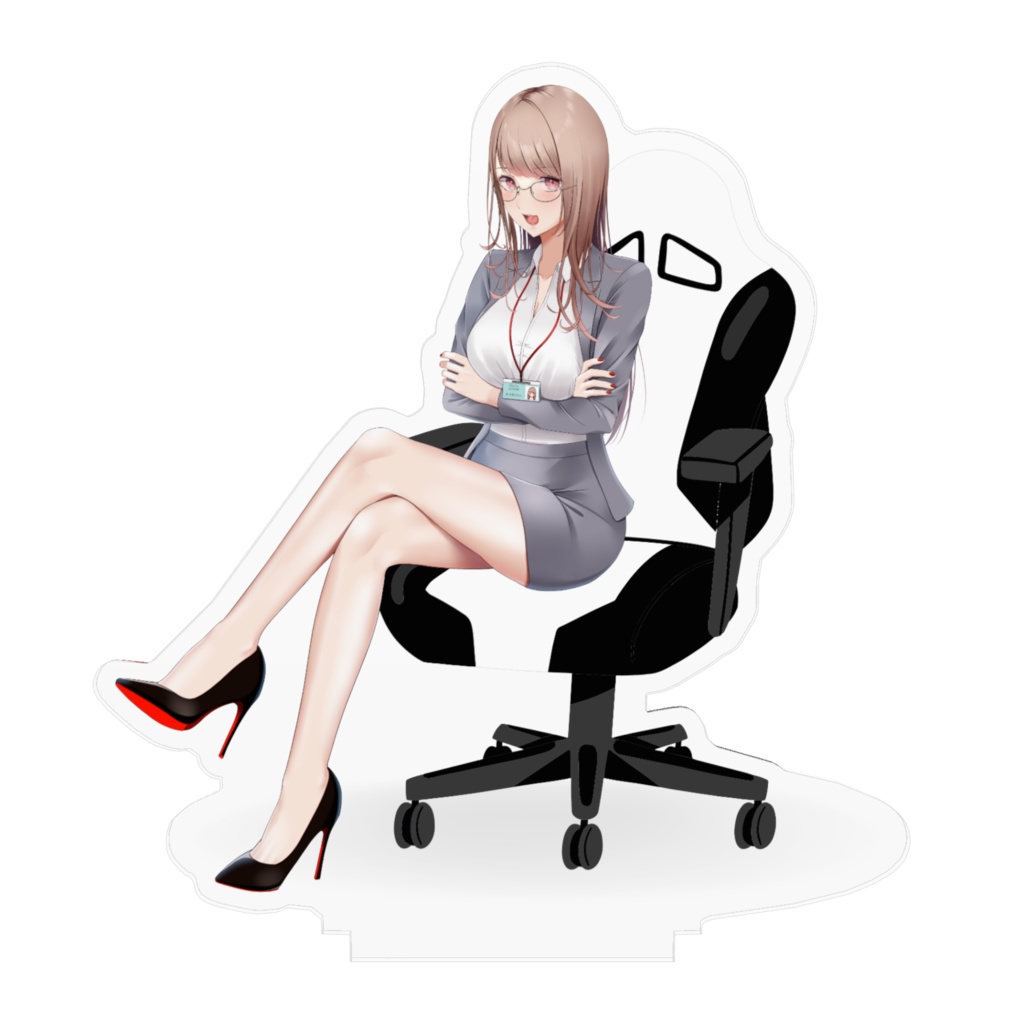 希乃実まろん 会社員(素足&眼鏡) 背景なし