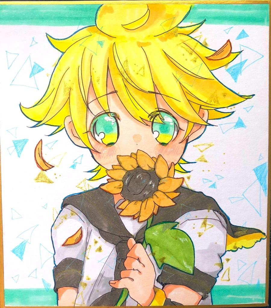 ひまわりレンくんミニ色紙