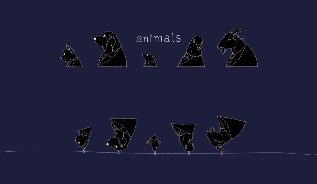 スーツアニマルズペンケース(ブルー)