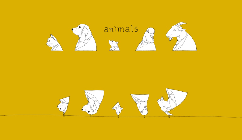 スーツアニマルズペンケース(イエロー)