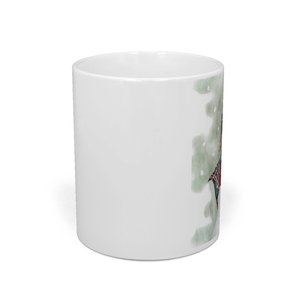 雪の朝、赤い手袋