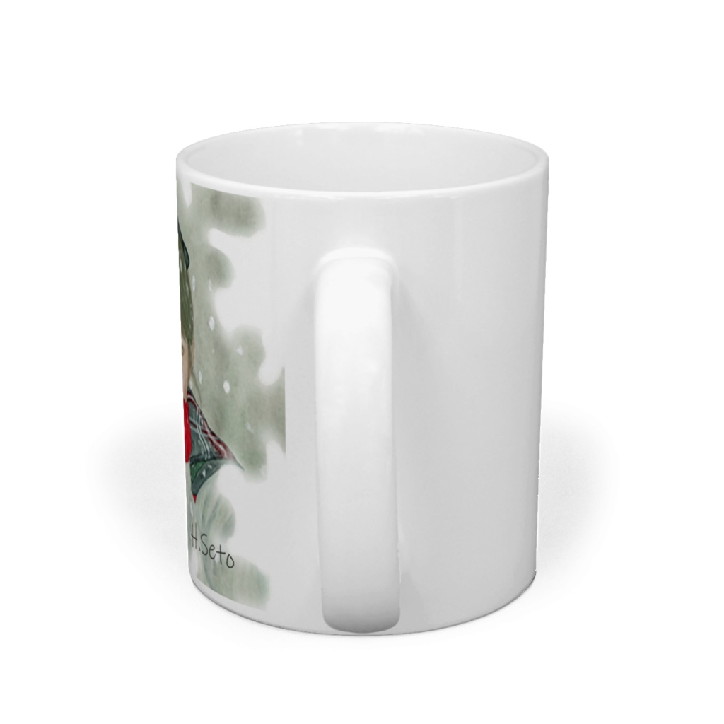 雪の朝、赤い手袋