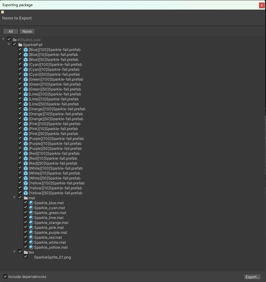 Sparkle Falls Particle / スパークルフォール パーティクル