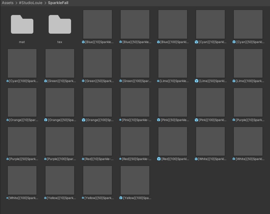 Sparkle Falls Particle / スパークルフォール パーティクル