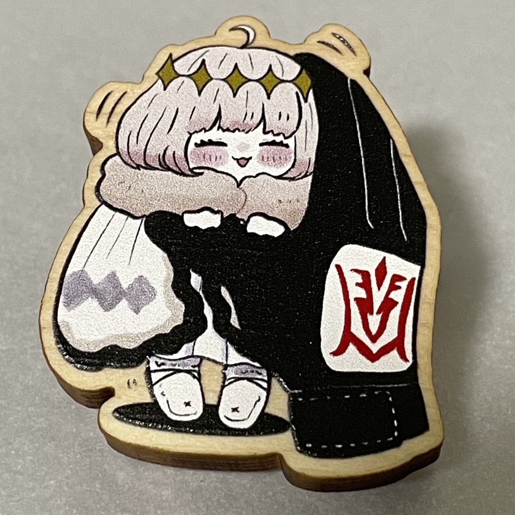 ミニオベ木製バッチ