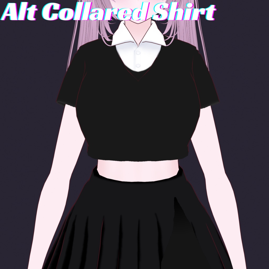 Vroid Alt Fashion Collared Crop top