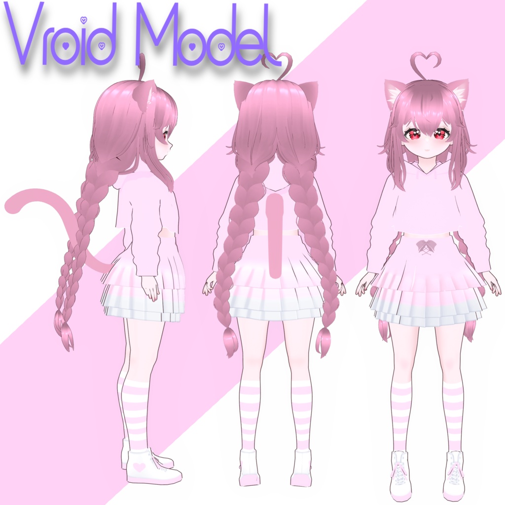 Non-Exclusive Sakura Cat Chibi Vroid Model Adoptable