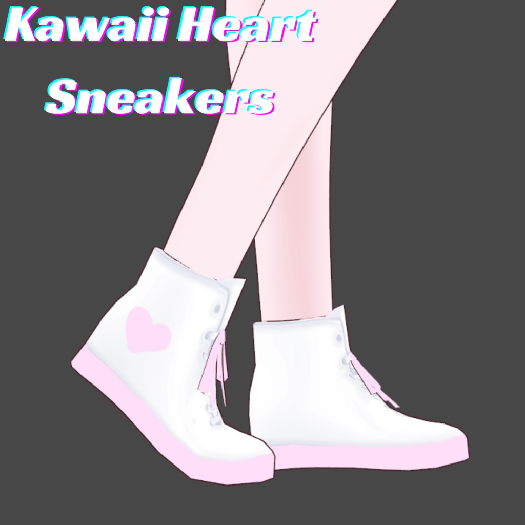 Kawaii Heart Sneakers for Vroid