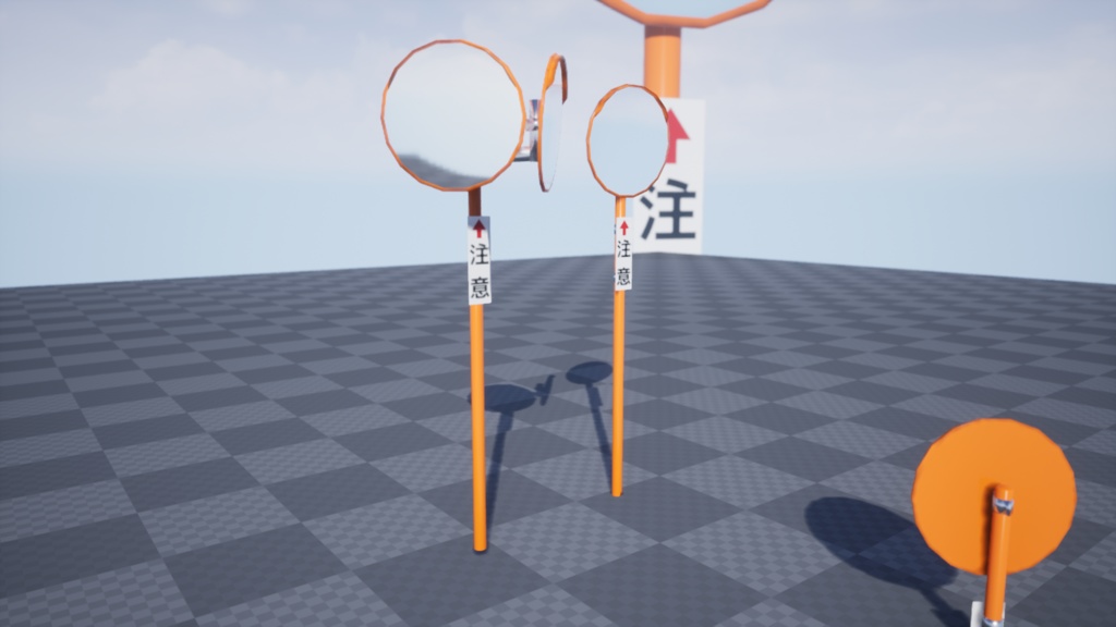 3Dモデル「カーブミラー」