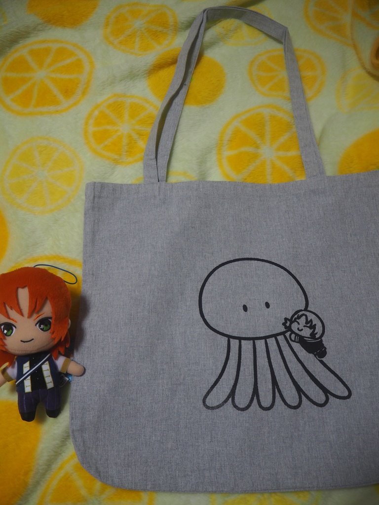 レオのトートバッグ（灰・薄手）